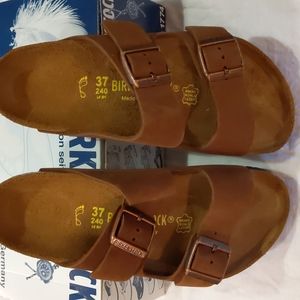 Birkenstocks, size 6 nutmeg color, women's sandals.